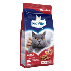 Granule pro kočku PreVital hovězí 1,4 kg