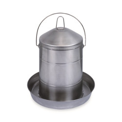 Napájecí kbelík pro drůbež, nerezový, 12 litrů -  GAUN 12029
