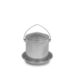 Napájecí kbelík pro drůbež, kovový, 5 litrů - GAUN 12051