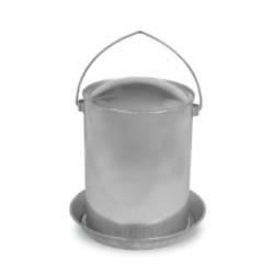 Napájecí kbelík pro drůbež, kovový, 15 litrů - GAUN 12053