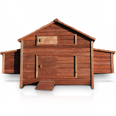 Dřevěný kurník a husník MOSKVA, 1880x1130x870 mm