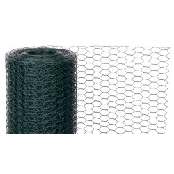Pletivo HEX PVC 1000/25/1,0 mm, 25 m, zelené, šestihranné, zahradní, chovatelské