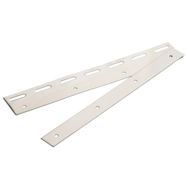 Upínací a kyvná lišta 300 mm pro PVC závěs, nerez