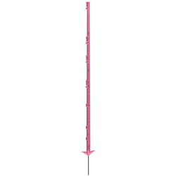 Sloupek plastový pro elektrický ohradník, 156 cm, růžový