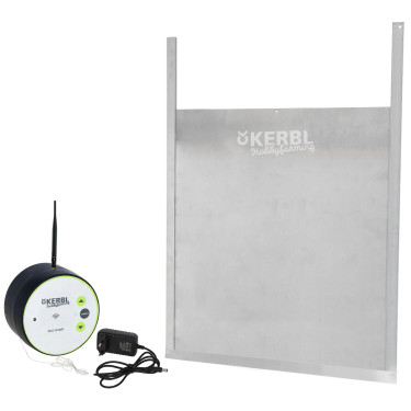 Automatická dvířka pro kurník Kerbl Duo Smart vč. posuvných dvířek L, 430 x 400 mm