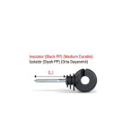 Izolátor černý s vrutem středně odolný Black PP 32mm