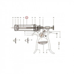 Válec skleněný pro poloautomat Roux-Revolver, 30 ml  