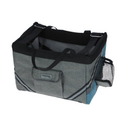 Cestovní taška na na kolo pro psa Vacation 38x29x25 cm, šedá/modrá   
