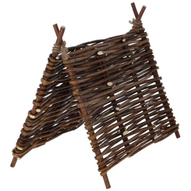 Domek pro králíky z proutí - přirodní teepee, 37 x 27 cm  