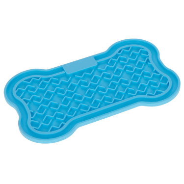 Lízací podložka pro psy, 22 x 13 cm, modrá  