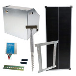 Základní sada na solární ohradník s bezpečnostní schránkou, regulátor 10 A, panel 100 W, konzole