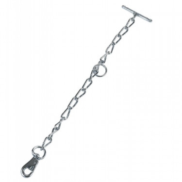 Řetěz s obrtlíkem a karabinkou, 63 cm, 5 mm  
