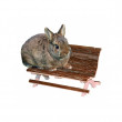 Lavička pro králíky, dřevěná, 30 x 15 x 18 cm  