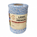 Lanko PREMIUM pro el. ohradník, 3x0,20 mm Niro + 3x0,25 mm CuSn, 500 m, bílo-modrá  