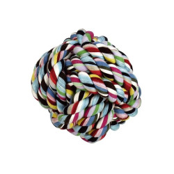 Hračka pro psy bavlněná - míček barevný 9 cm  