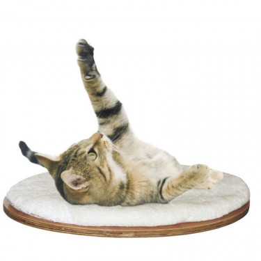 Nástěnné odpočívadlo pro kočky, bílé, oválné, 35 x 50 cm  