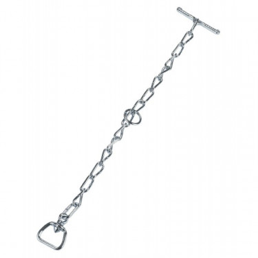 Řetěz s obrtlíkem a D-kroužkem, 60 cm, 5 mm  