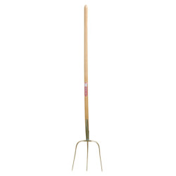 Vidle kované Erntekönig 3 hroty, 30 cm, s násadou 135 cm, zlaté  