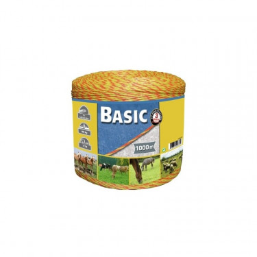 Lanko BASIC pro el. ohradník, 3 mm x 1000 m, 3x Ni 0,20 mm, žluto-oranž.  