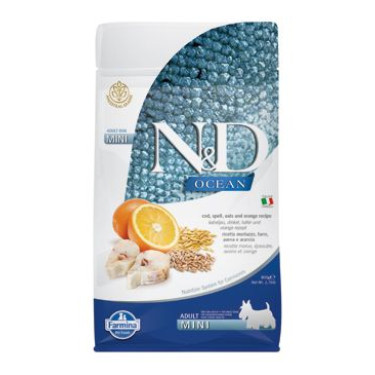 N&D OCEAN DOG LG Adult Mini Codfish & Orange 800g