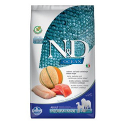 N&D OCEAN DOG Adult M/L Salmon & Cod & Melon 2,5kg