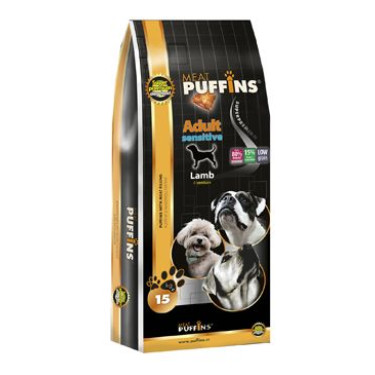 Puffins Dog Adult Sensitive Lamb Rice 15kg