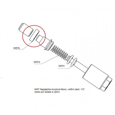 Těsnění k napáječce korytové Mono, vnitřní závit, 1/2