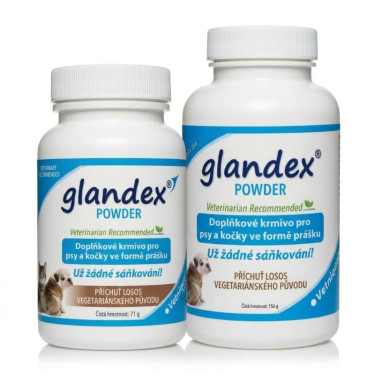 Glandex Powder doplněk stravy pro psy a kočky, s příchutí lososa