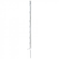 Tyčka - sloupek pro elektrický ohradník, plastová bílá, 105 cm, 1 nášlapka  