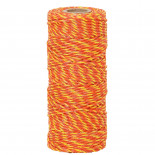 Lanko pro elektrický ohradník, průměr 2,5 mm, 100 m, žluto-oranžové