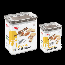Box na pamlsky pro psy a kočky, krémově bílá/světle hnědá, 2,2l
