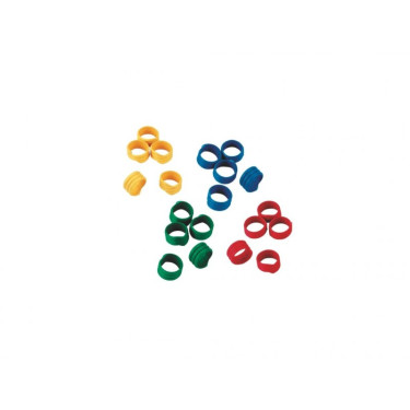 Kroužky na slepice, spirálové, 4 barvy, 16 mm-prodej po 1ks  