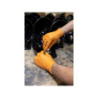 Nitrilové rukavice, X-Grip, oranžové, délka 24 cm  