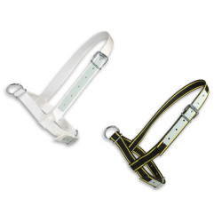 Ohlávka pro krávy a mladé býčky, vel. M nastavitelná, kožená výztuž, s D-kroužkem