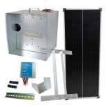 Základní sada na solární ohradník s přenosnou schránkou, regulátor 10 A, panel 100 W, konzole