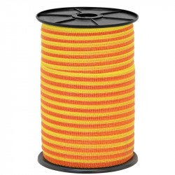 Páska pro elektrický ohradník, průměr 10 mm, 250 m, žluto-oranžové