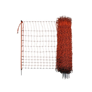 Síť vodivá pro drůbež 106 cm, 50 m, oranžová  
