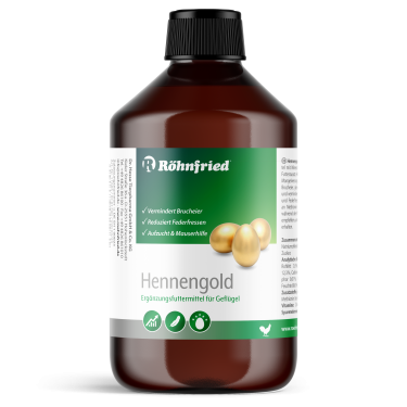 HENNENGOLD – doplněk krmiva pro silná vejce a zdravé peří, 500 ml